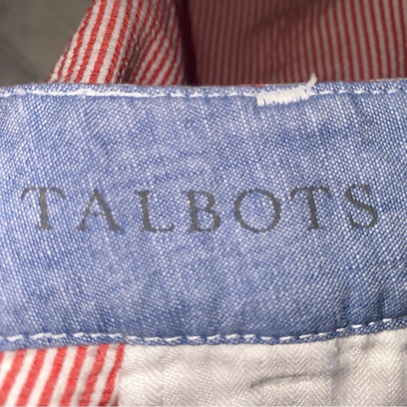 Talbots Perfect Crop Red& White Striped Size 8P Great Condition - Picture 11 of 12